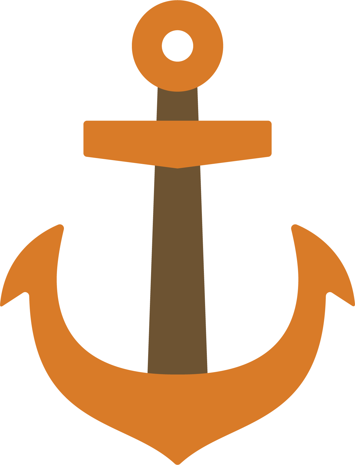 An animated orange ship anchor icon.