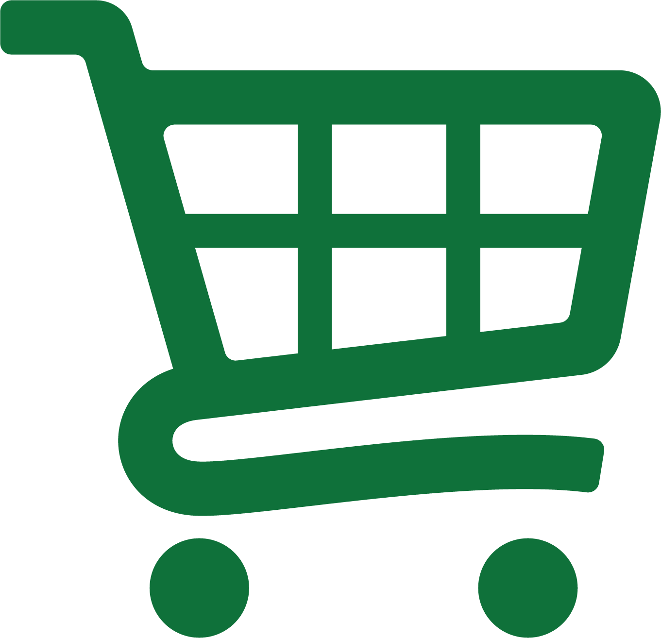 Green animated shopping cart icon