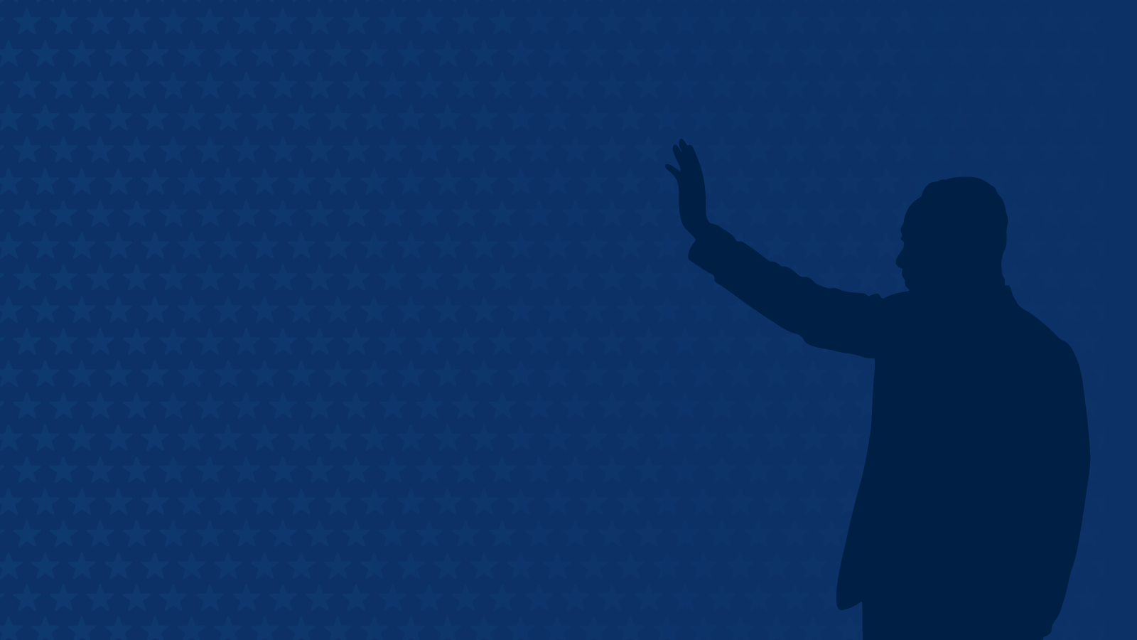 Blue background with a silhouette of Martin Luther King Junior